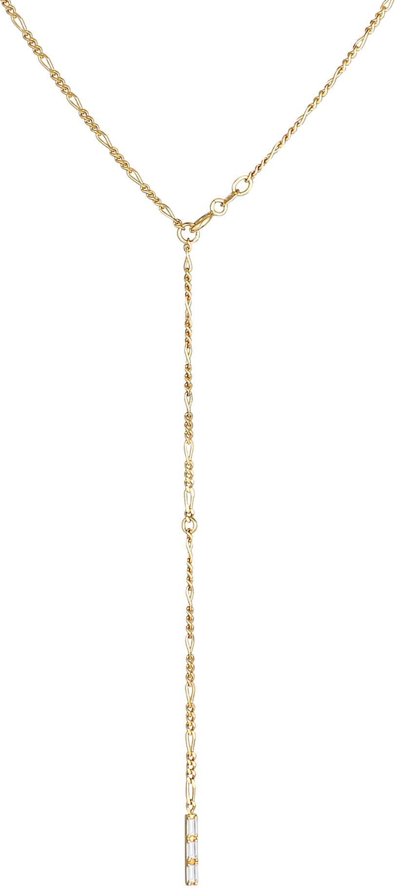 Collana A Y Donna In Argento 925 Elli – Catena Figaro Regolabile, Gioiello Moderno E Lucido, Idea Regalo Per Moglie O Fidanzata