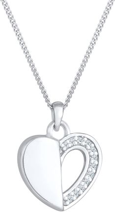 Elli Diamonds Naszyjnik Damski Wisior Serce Infinity Love Z Diamentem (0,06 Ct.) Srebro 925 Sterling Silver