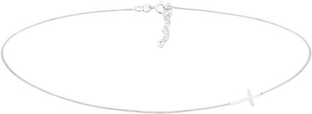 Elli Naszyjnik Choker Damski Krzyżyk Basic Trend Bloger Ze Srebra Próby 925 Sterling Silver Srebro