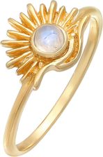 Elli Pierścień Damski Pierścionek Słońce Boho Look Trend Blogger Z Kamieniem Księżycowym W Srebrze 925 Sterling Silver 56