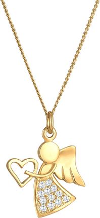 Nenalina Naszyjnik Symbol Talizmanu Cyrkonowego Damy Angel Heart W 925 R. Srebrny Pozłacany Srebrny Złoto
