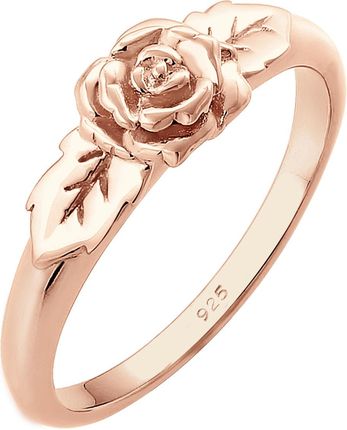 Elli Pierścień Damska Obrączka Symbol Róży Floral Vintage Look W Srebrze 925 Sterling Silver 52