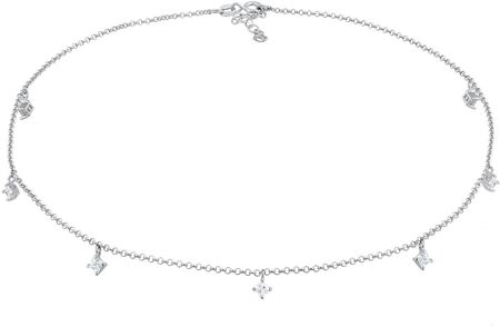 Elli Naszyjnik Damski Choker Solitaire Z Kryształami Cyrkonii W Srebrze 925 Sterling Silver Srebro