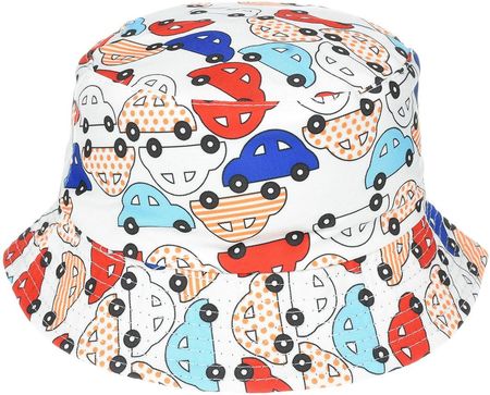 Kapelusz dwustronny bucket hat dziecięcy autka kap-md-5