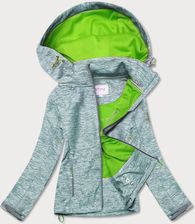 DAMSKA KURTKA SPORTOWA TYPU SOFTSHELL SZARO-LIMONKOWA (DW-21605)