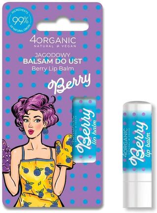 4Organic Pin-Up Girl Naturalny Balsam Do Ust Berry 5G 