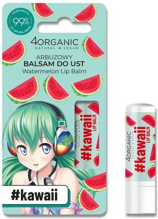 4Organic #Kawaii Naturalny Balsam Do Ust Watermelon 5G 