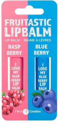2K Fruitastic Zestaw Balsam Do Ust 4,2 G Raspberry + Balsam Do Ust 4,2 G Blueberry 