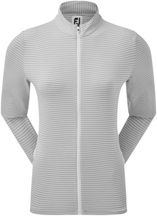 Damska bluza golfowa Footjoy Full-Zip Lightweight Tonal Stripe Midlayer Ladies grey
