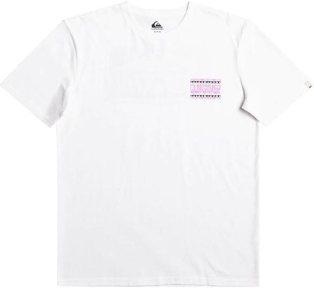 Męski t-shirt z nadrukiem QUICKSILVER Warped Frames - biały