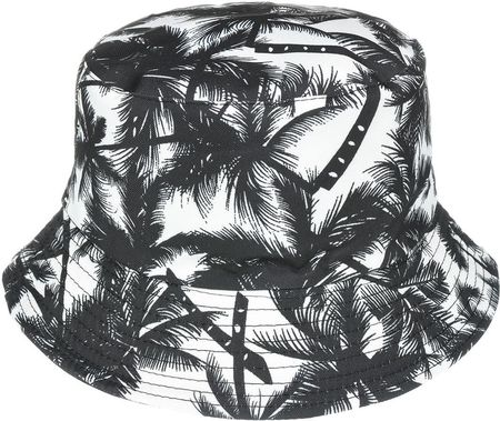 Kapelusz dwustronny bucket hat czapka czarna palmy kap-m-16