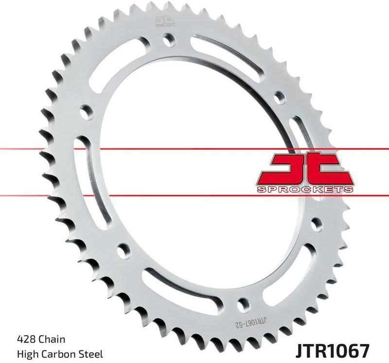 Części motocyklowe Jt Sprockets Zębatka Tylna Stalowa R1067 52 428 52Z Do Hyosung Gt 125 Naked R