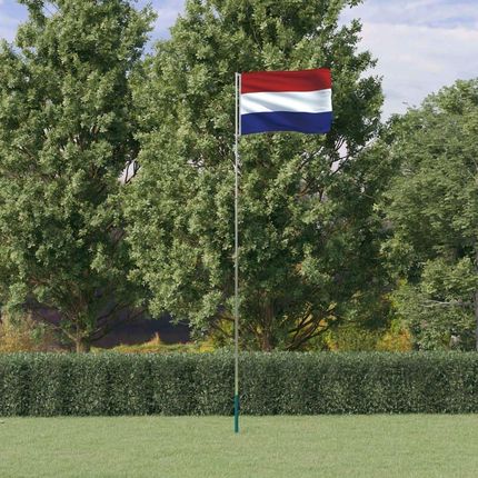 vidaXL Flaga Holandii Z Masztem 5 55 M Aluminium (3147116)