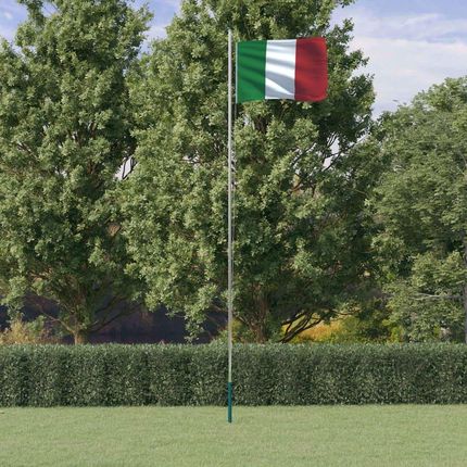 Vidaxl Flaga Włoch Z Masztem 6 23 M Aluminium (3147097)