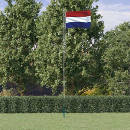 vidaXL Flaga Holandii Z Masztem 6 23 M Aluminium (3147086)