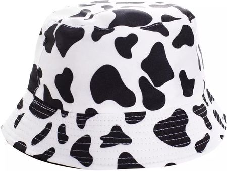 Dwustronny Kapelusz bucket hat print krowa