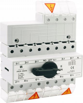 Spamel Przełącznik Sieć-Agregat 1-0-2 4P 63A Przk PPRRZZKK44006633W02