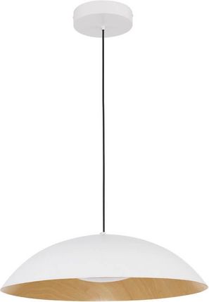 Luces Exclusivas Loftowa Lampa Wisząca Kopuła Biała Drewniana (LE42805)