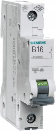 Siemens Wyłącznik Nadprądowy Bezpiecznik B16 6Ka 5SL61166