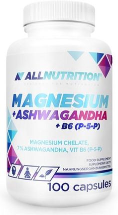 Allnutrition Magnesium + Ashwagandha B6(P-5-P) 100kaps.