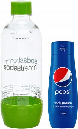 Sodastream Butelka 1L Zielona + Syrop Pepsi 440ml