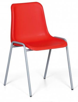 B2B Partner Plastikowe Krzesło Do Jadalni Amador Czerwone 917011