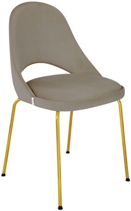 Snap Krzesło Costa Steel Gold Do Salonu Jadalni Tapicerowane Na Metalowych Złotych Nóżkach 6945