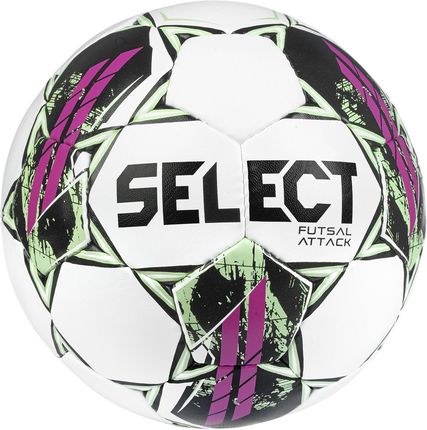 Select Futsal Attack Rozmiar 4 Biały Purpurowy Zielony