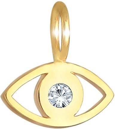 Elli Wisiorki Symbol Złego Oka Trend Minimalny Z Kryształami W Pozłacanym Srebrze 925 Sterling Silver Złoto