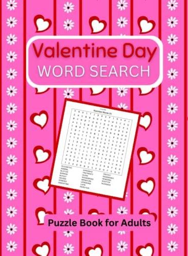 Valentine Day Word Search Puzzle Book for Adults: 80 Word Search ...