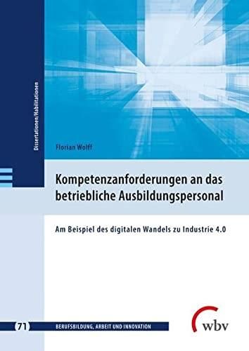 Kompetenzanforderungen An Das Betriebliche Ausbildungspersonal: Am ...