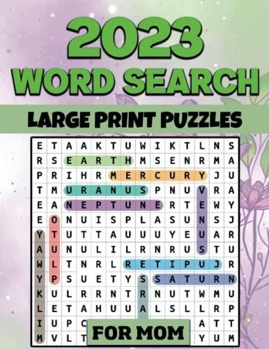 2023 WORD SEARCH PUZZLES BOOK FOR MOM: A Large Print Puzzle Book with ...