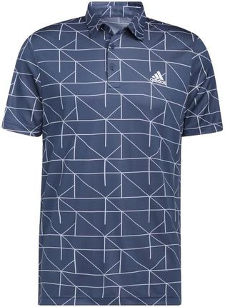 Adidas Jacquard Polo navy męska koszulka golfowa