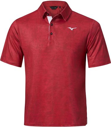Męska koszulka golfowa czerwona Mizuno Quick Dry Hazard Polo red