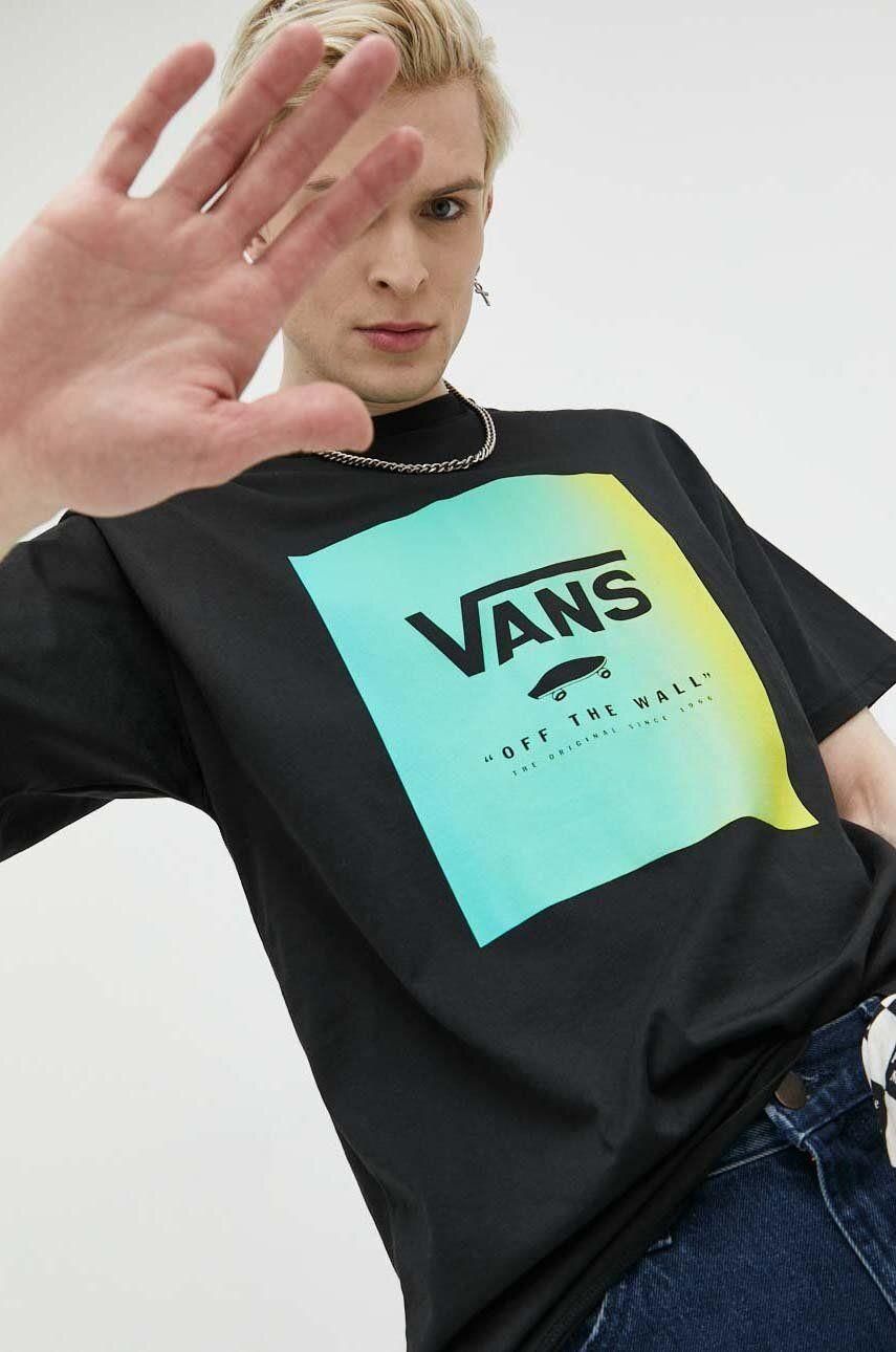 Vans T Shirt Bawełniany Kolor Czarny Z Nadrukiem Ceny I Opinie Ceneopl 