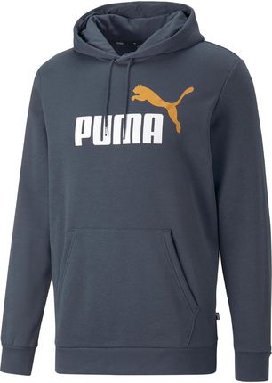 Męska Bluza Puma Ess+ 2 Col Big Logo Hoodie TR 58676515 – Granatowy