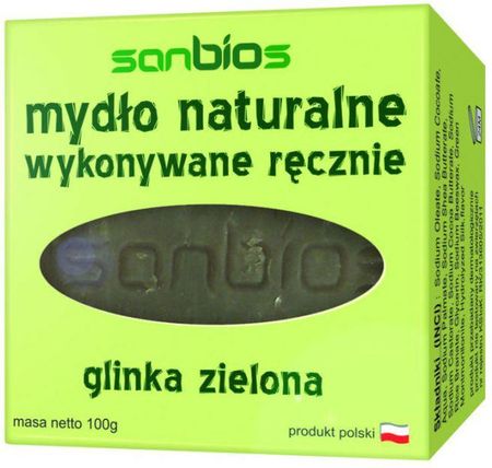 SANBIOS Mydło naturalne GLINKA zIELONA 100 g