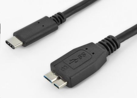 Premiumcord USB-C - micro-B 0.6 m Czarny (KU31CMB06BK)