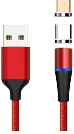 Premiumcord USB-A - microUSB + USB-C 1 m Czerwony (KU2M1FGR)