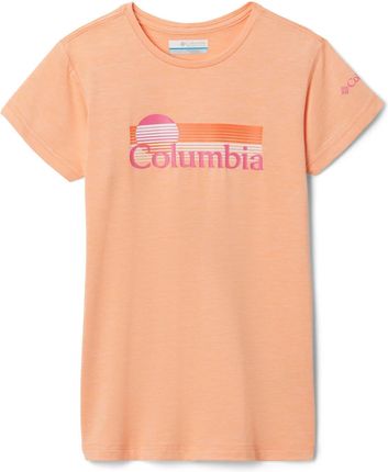 Dziecięca Koszulka z krótkim rękawem Columbia Mission Peak SS Graphic 1989661812 – Pomarańczowy