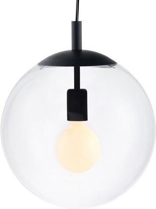 Kaspa Alur L Lampa Wisząca 1 X 25W Led E27 Czarny, Klosz Transparentny Szkło (10733102)