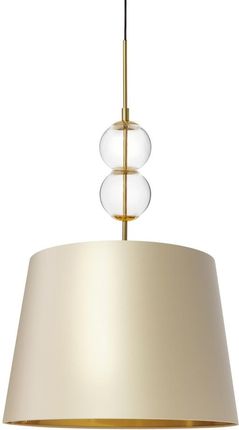 Kaspa Coco L Lampa Wisząca 1 X 25W Led E27 Złoty, Transparentny, Abażur Szampański Ze Złotem (11105107)