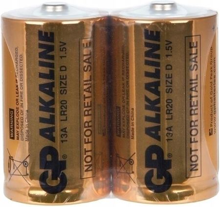 Gp 2X Bateria Alkaliczna Lr20 Industrial 1,5V D F2