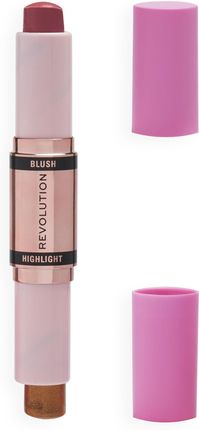 Makeup Revolution Blush &Amp; Highlight Stick Flushing Pink Róż I Rozświetlacz W Sztyfcie  4.3G  Róż 