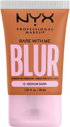 NYX Professional Makeup Bare With Me Blur Tint Foundation Blurujący podkład w tincie 12 Medium Dark 30 ml 