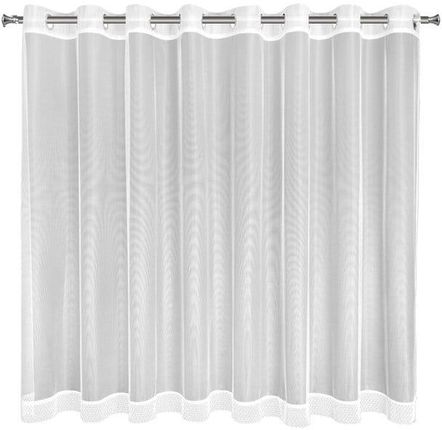 Eurofirany Firana Gotowa 350X145 Cm Biała Na Przelotkach 364141
