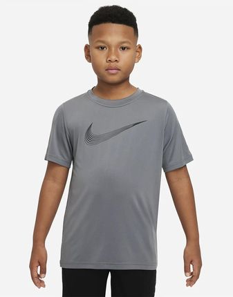 Dziecięca Koszulka z krótkim rękawem Nike B NK DF Hbr SS Top Dm8535-084 – Szary