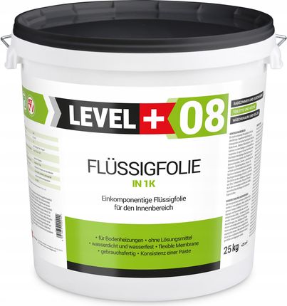 Level+ 08 Folia W Płynie 25kg Hydroizolacja