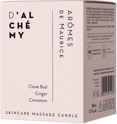 Dalchemy Skincare Massage Candle Aromes De Maurice Świeca Do Masażu I Pielęgnacji Skóry  Aromaty Mauritiusa 50 ml