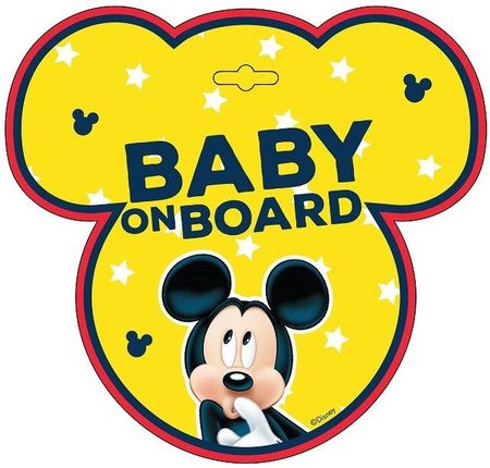 Seven Tabliczka Baby On Board Mickey